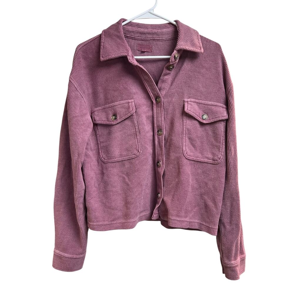 Thread & Supply Mauve/Pink Shacket/Button-Up Shirt Medium